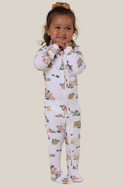 Snuggle Hunny Farm Organic Snuggle Sleepsuit Zip Footie