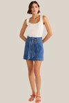 Mink Pink Ellis Denim Panel Mini Skirt