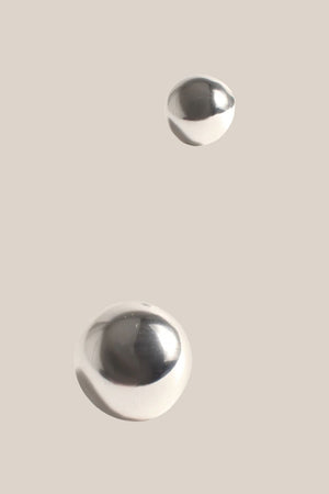 Adorne Polished Metal Dome Stud Earrings