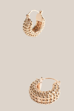 Adorne Panel Texture Mini Hoops