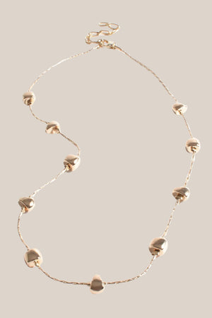 Adorne Metal Interval Shapes Snake Necklace