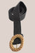 Adorne Thin Rattan Buckle Stretch Belt