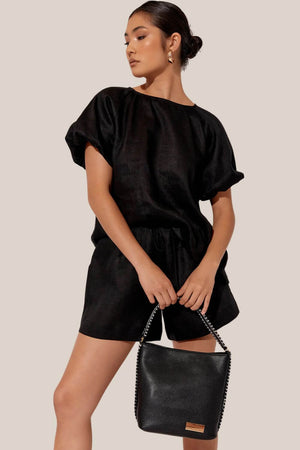 Adorne Stevie Blanket Stitch Bucket Bag