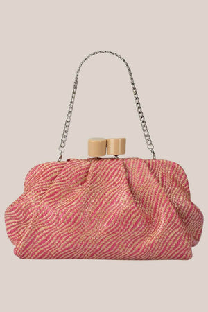 Olga Berg Addison Woven Clutch