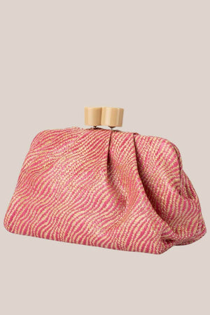 Olga Berg Addison Woven Clutch