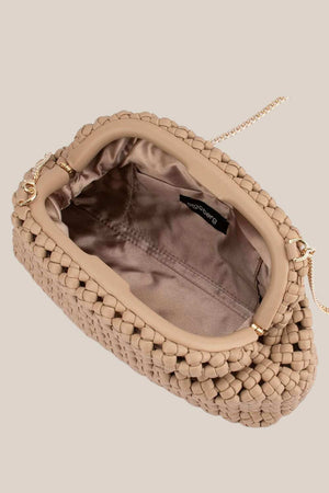 Olga Berg Everly Hand Woven Clutch