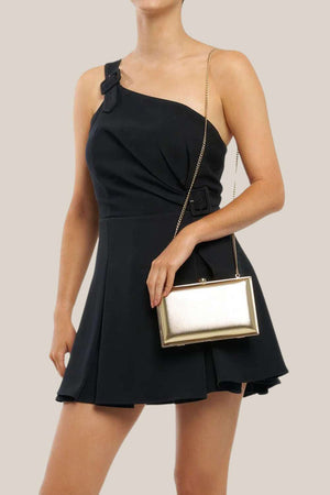 Olga Berg Lucy Metallic Clutch