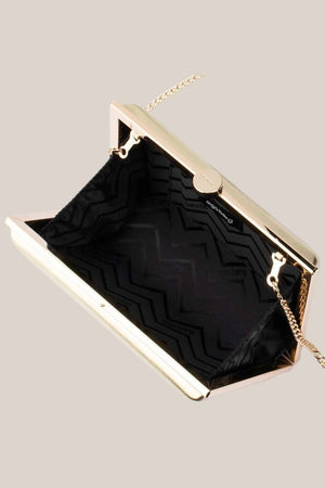 Olga Berg Lucy Metallic Clutch