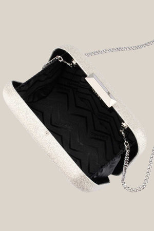 Olga Berg Tamar Metallic Clutch