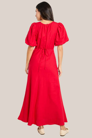 Stage Puff Sleeve Floaty Maxi Dress