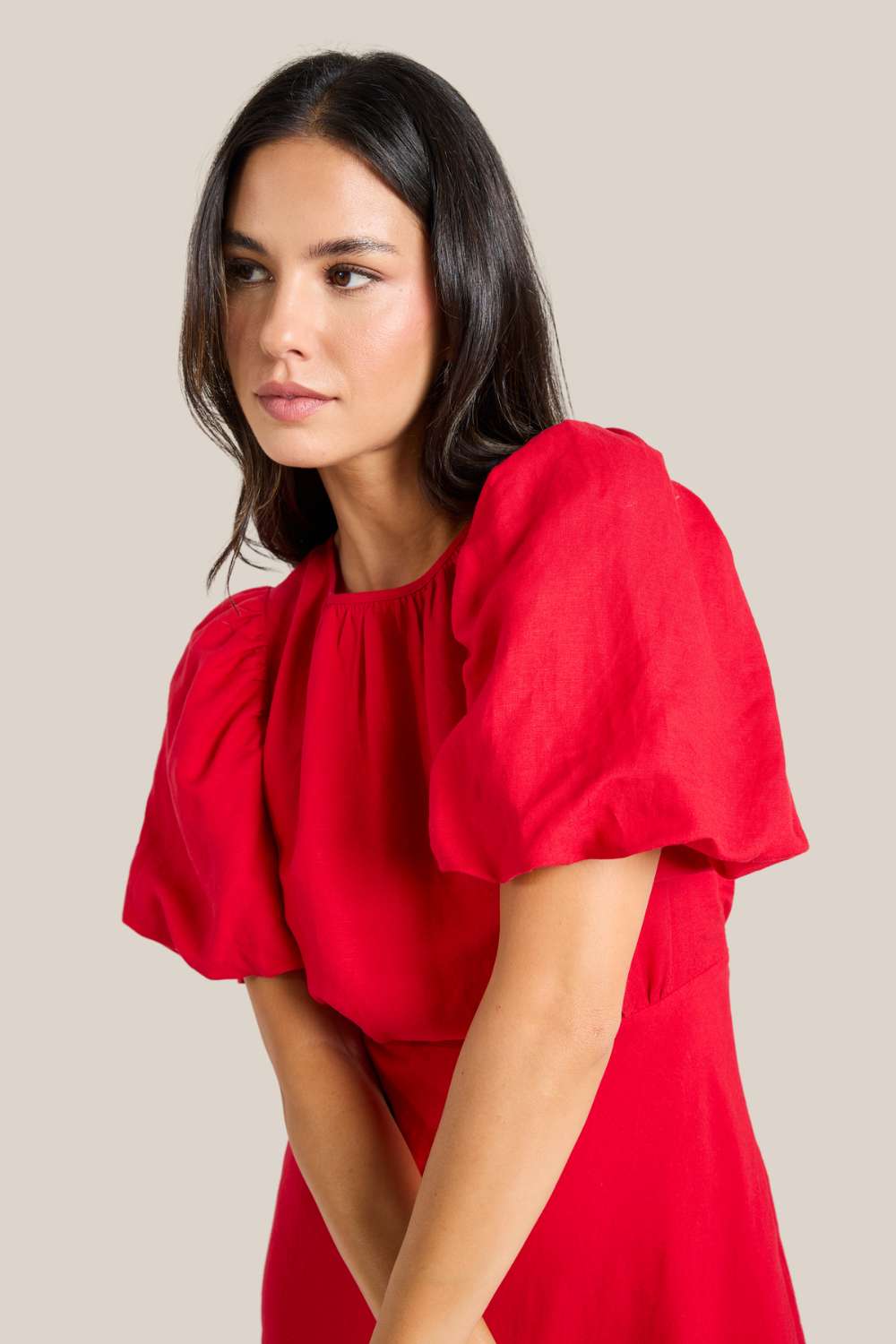 Stage Puff Sleeve Floaty Maxi Dress