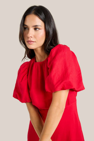 Stage Puff Sleeve Floaty Maxi Dress