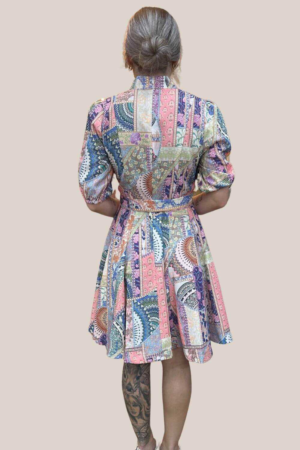 Mila Short Sleeve Button Through Dress