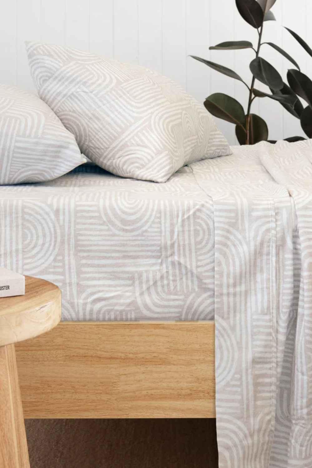 Bambury Bowie Flannelette Sheet Set - King Single