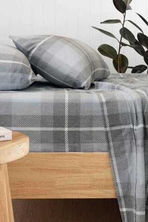 Bambury Harrison Flannelette Sheet Set - Double