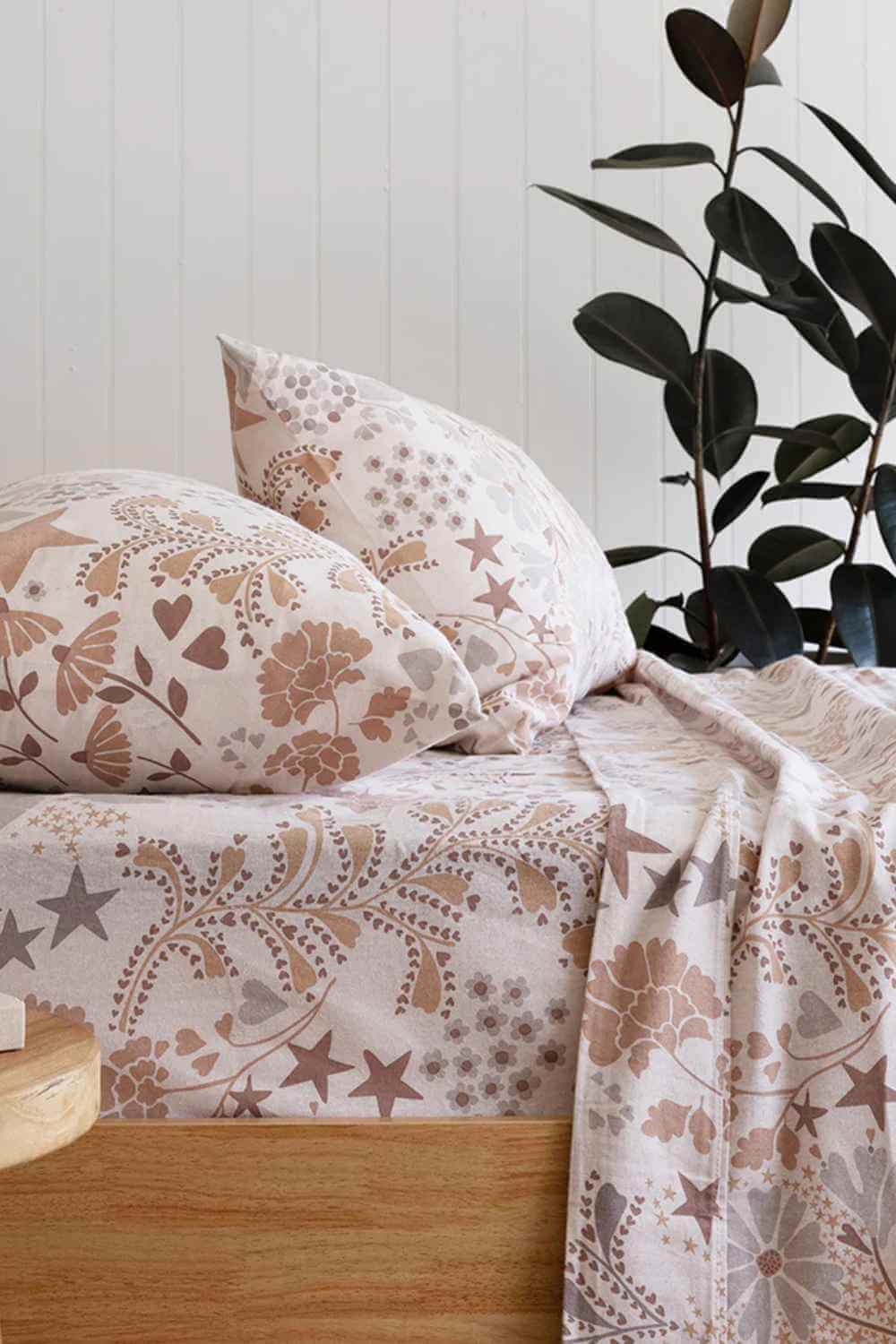 Bambury Alice Flannelette Sheet - Queen