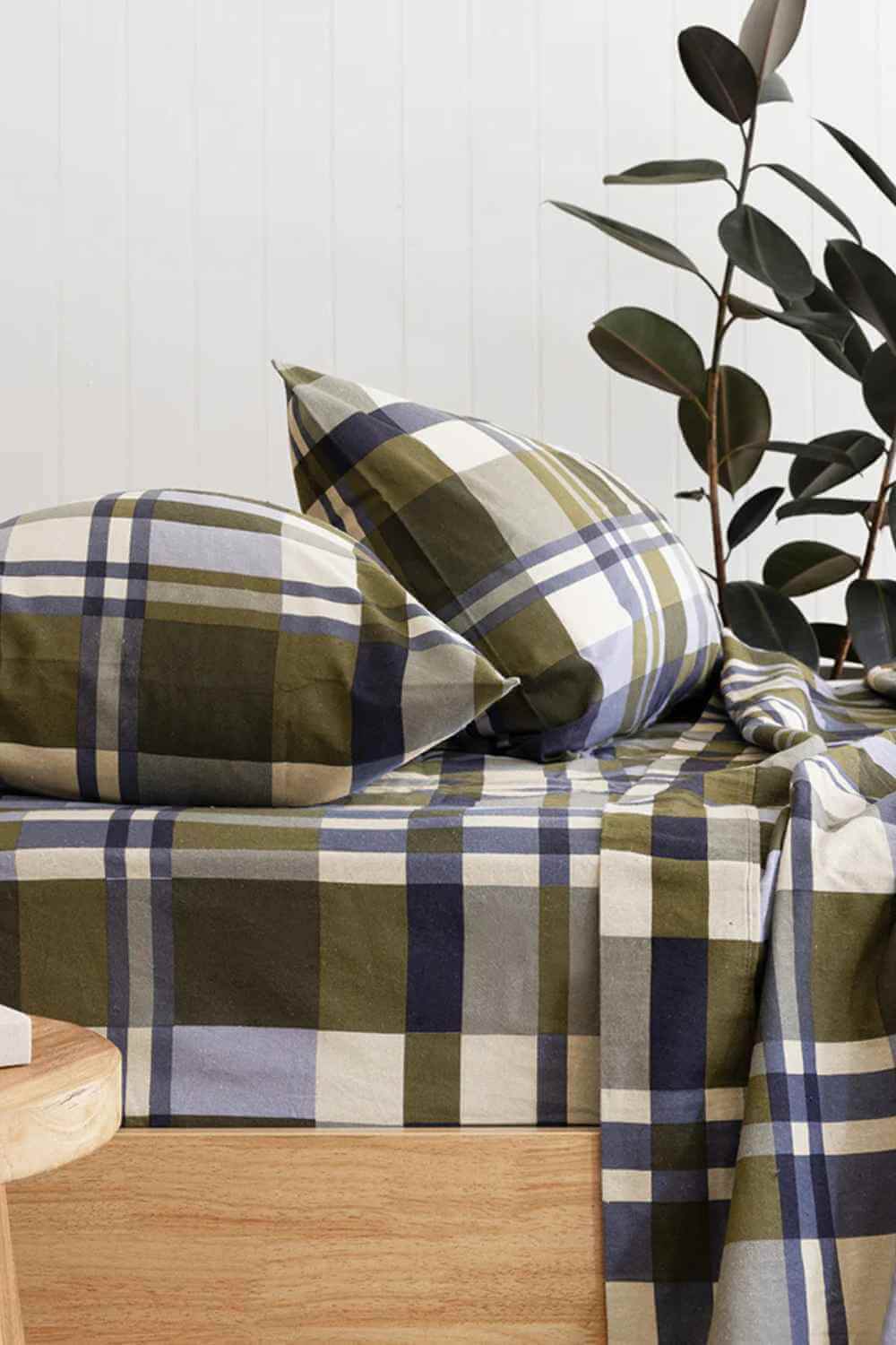 Bambury Devin Flannelette Sheet Set - King