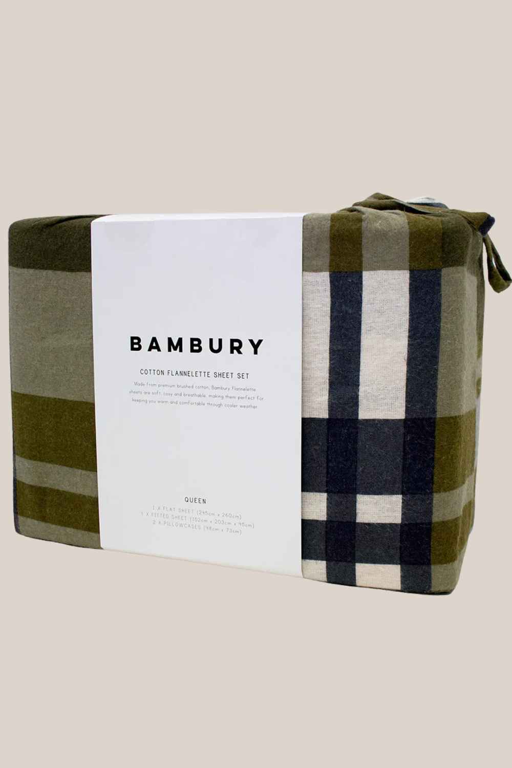 Bambury Devin Flannelette Sheet Set - King