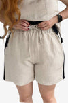 Worthier Voilet Linen Blend Shorts
