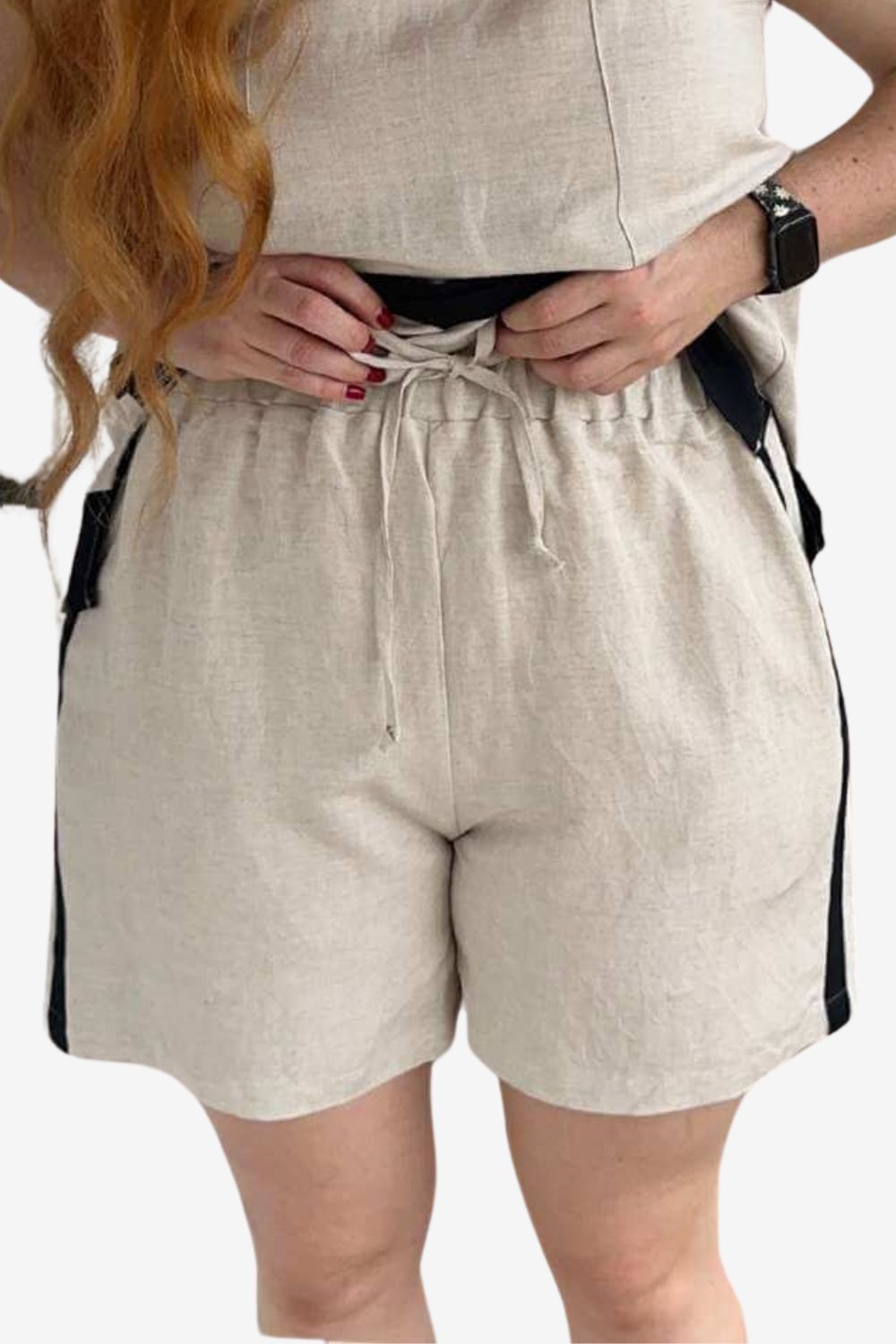 Worthier Voilet Linen Blend Shorts
