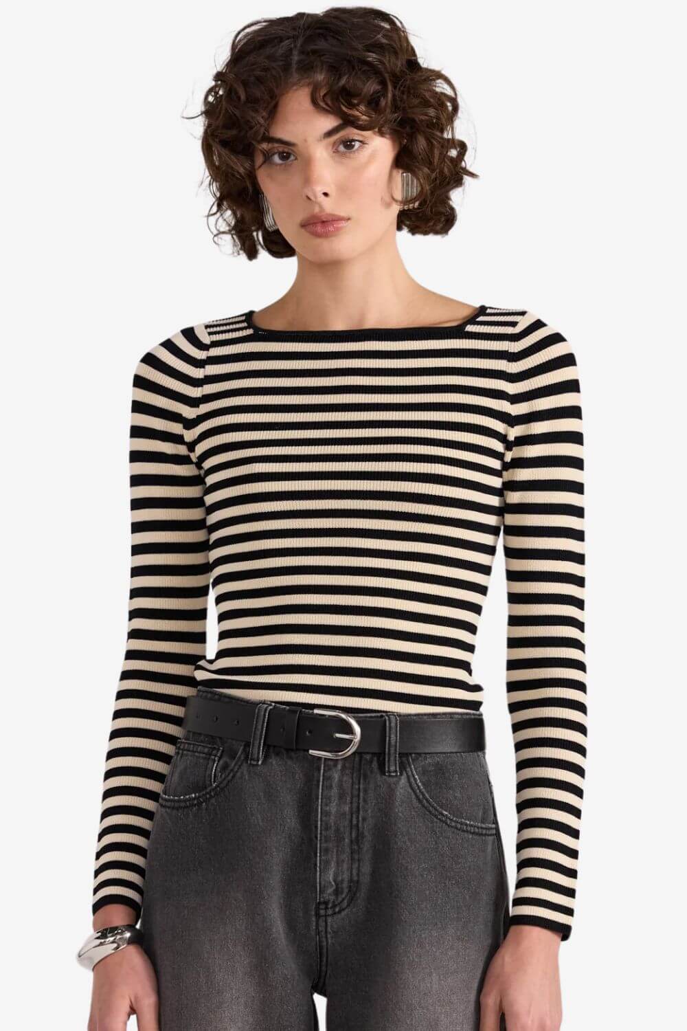 Staple The Label Lana Stripe Knit Top