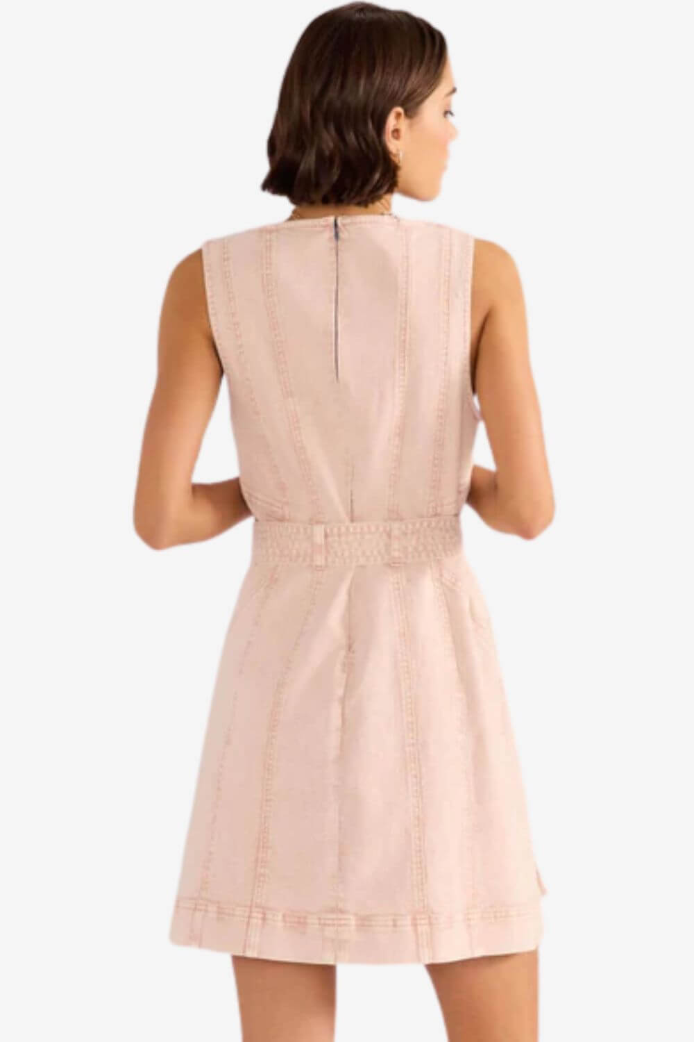 Mink Pink Dahlia Denim Panel Mini Dress