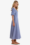 Amelius Auguste Puff Sleeve Midi Dress