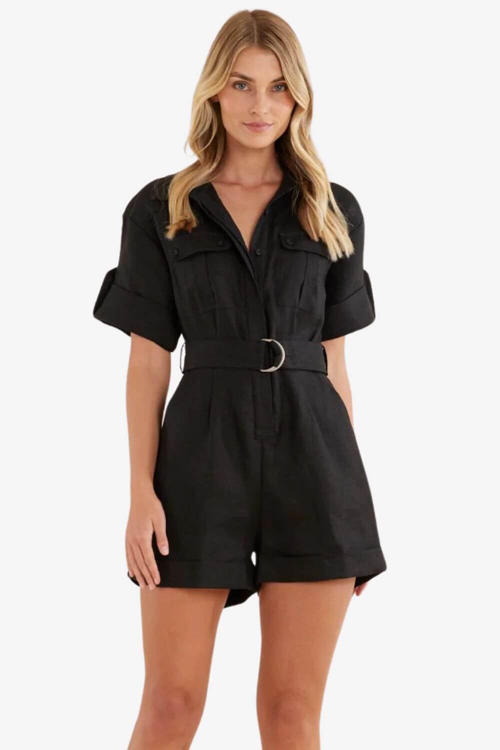 Amelius Surreal Linen Playsuit