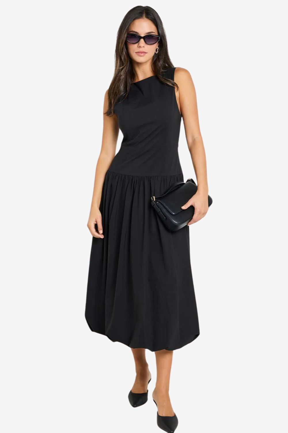 Vigour Structured Bubble Midi Dress