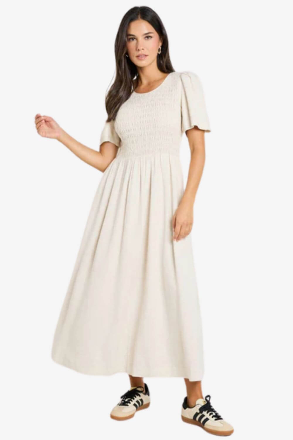Wren Shirred Bodice Midi Dress
