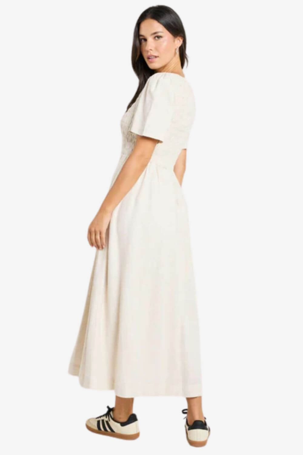 Wren Shirred Bodice Midi Dress