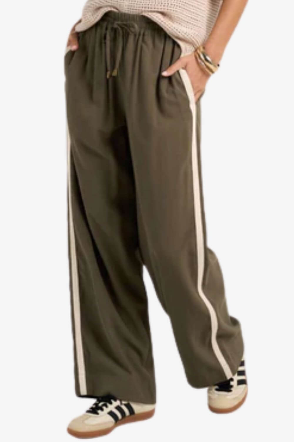 Townie Stripe Side Wide Leg Pants