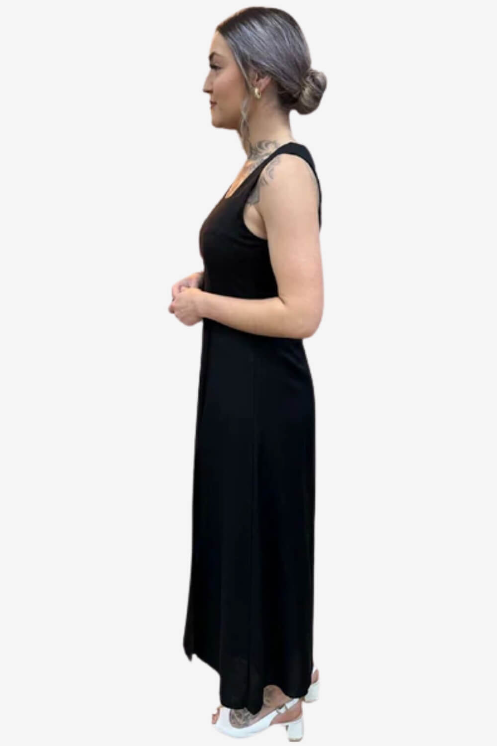 Sylvia Square Neck Linen Midi Dress