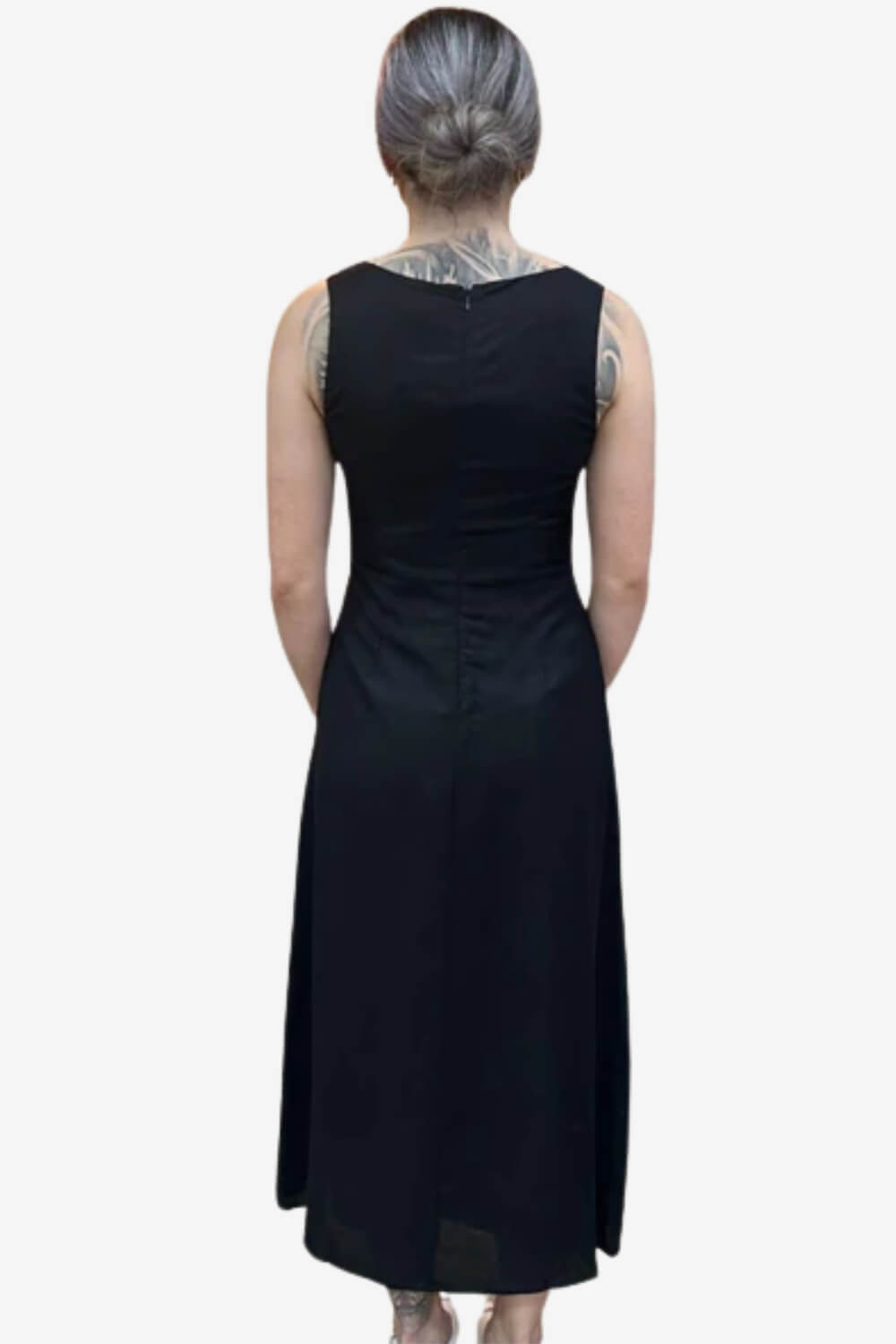 Sylvia Square Neck Linen Midi Dress