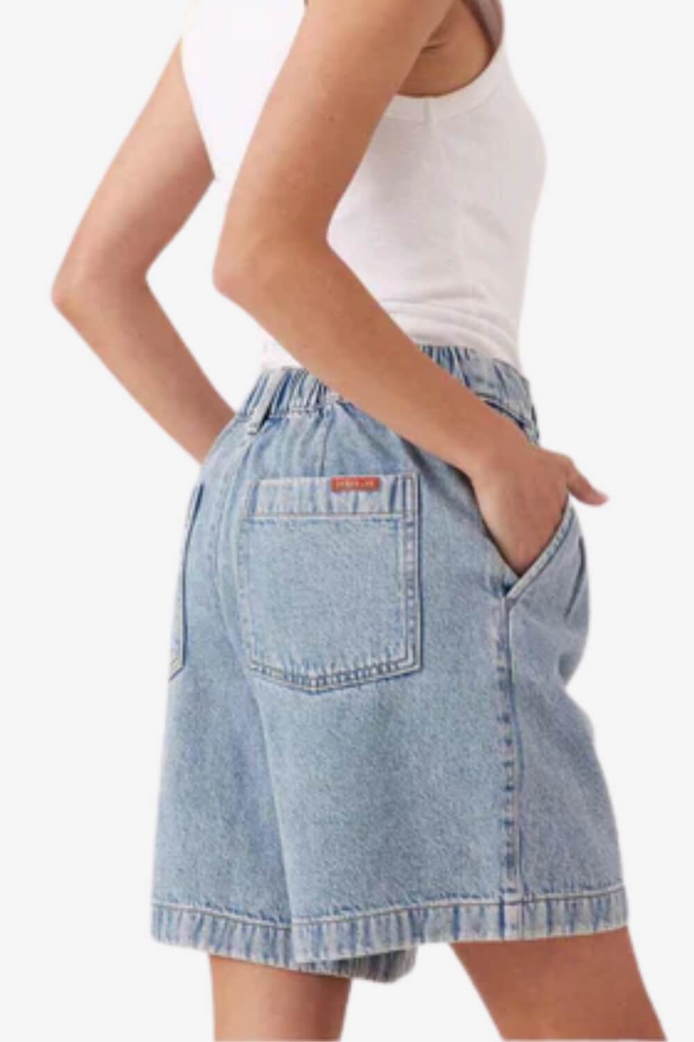 Ceres Life longline Pleat denim short