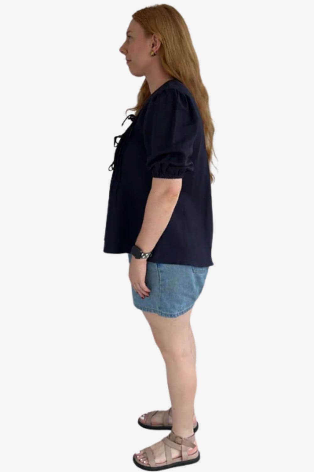 Evie Clare Tie Pleated Top