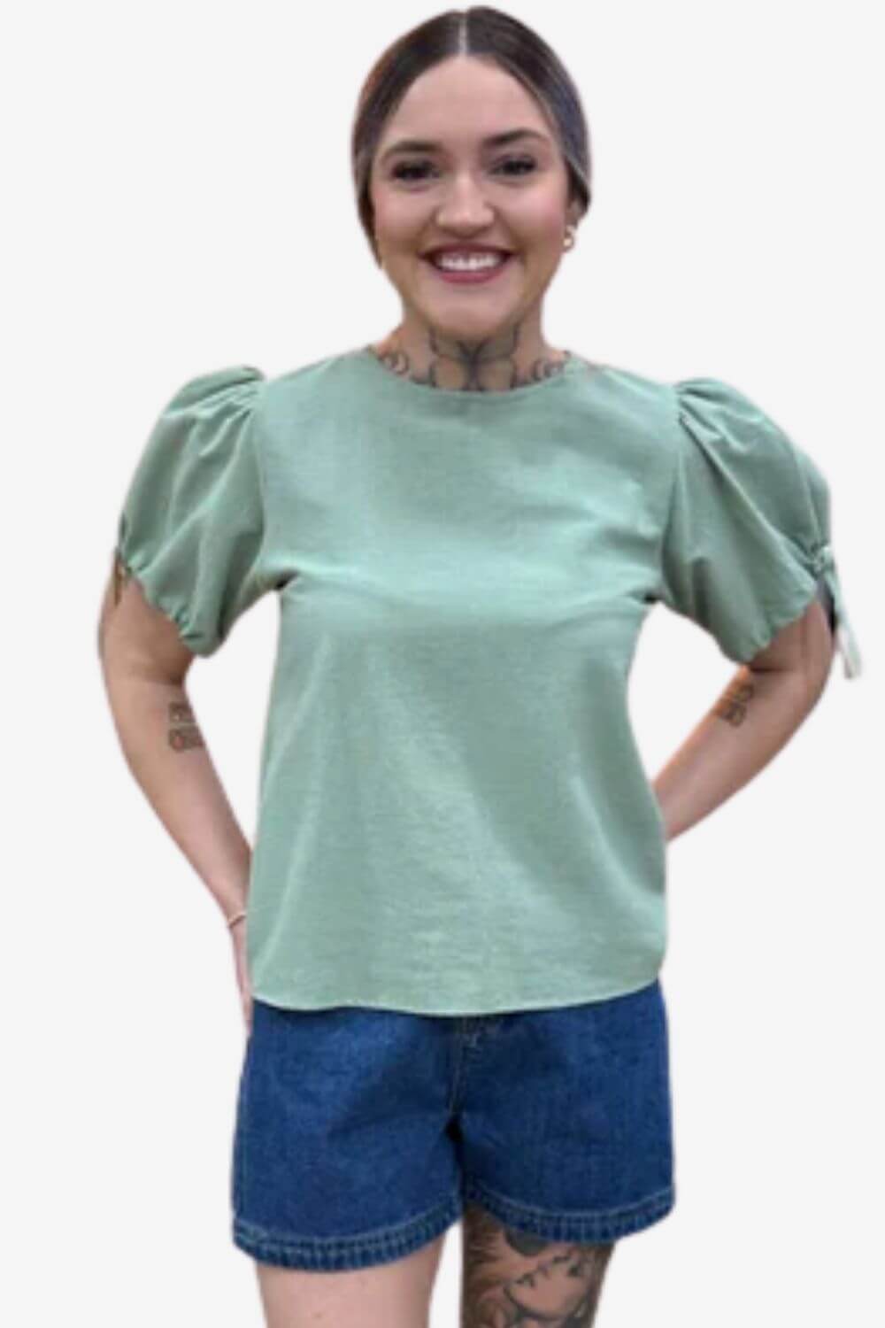 Coconinya Moss Cotton Lisette Top