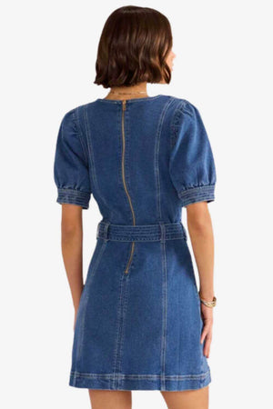 Mink Pink Ellis Denim Panel Mini Dress