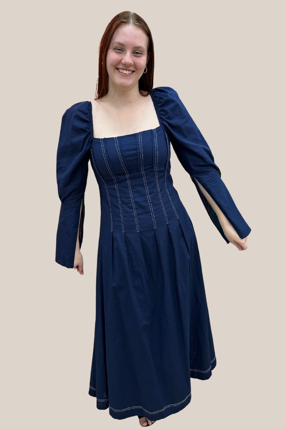 Millie Long Sleeve Midi Dress