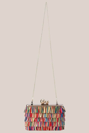 Olga Berg Carlita Carvinale Fringed Shoulder Bag