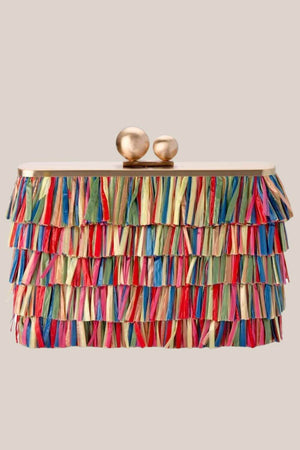Olga Berg Carlita Carvinale Fringed Shoulder Bag
