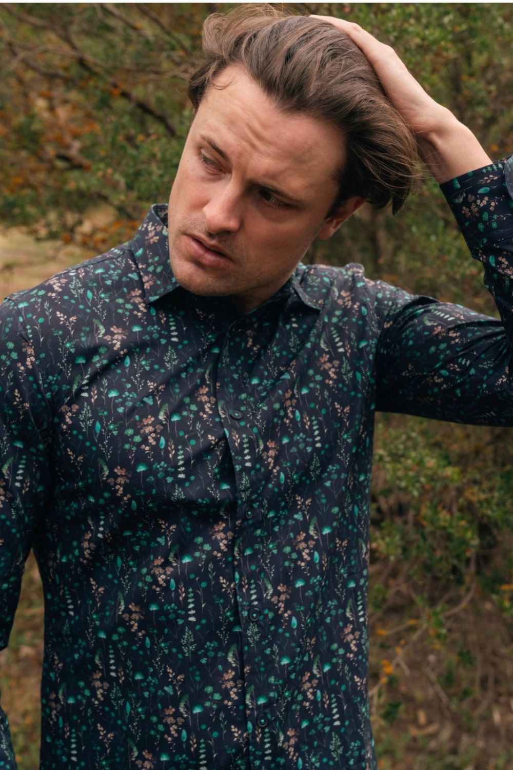 James Harper Botanical Long Sleeve Shirt