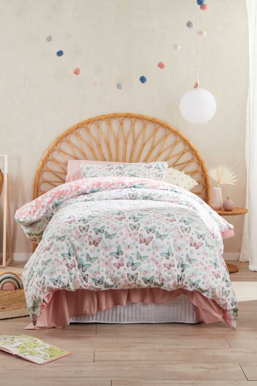 Logan and Mason Flutterby Quilt Cover Set- Double