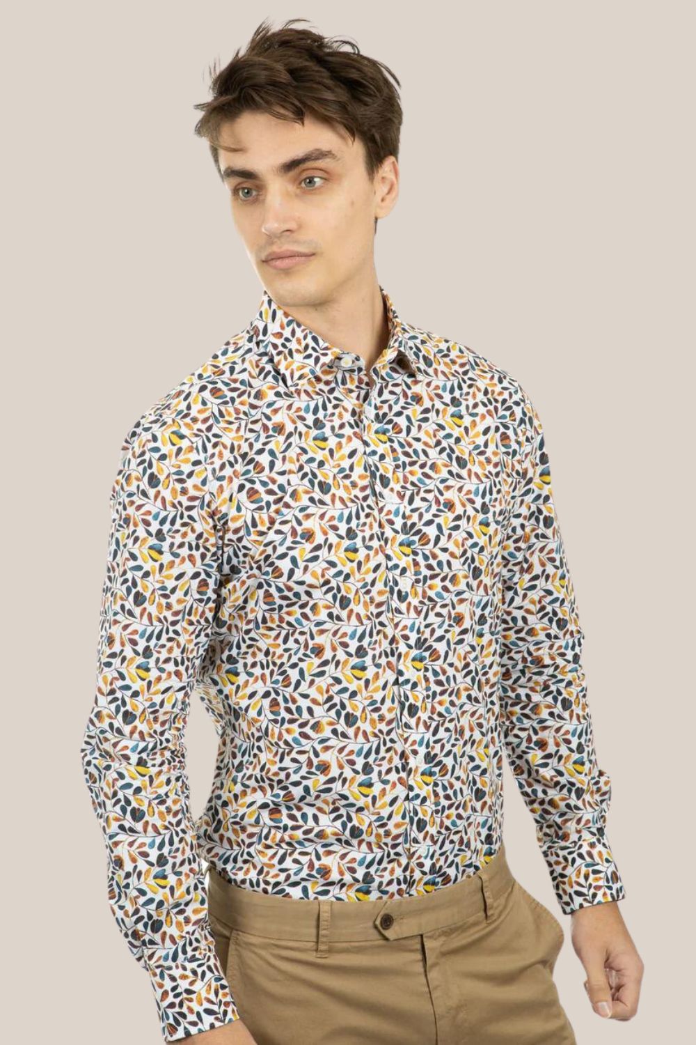 Oval Leaf Poplin Dress Shirt