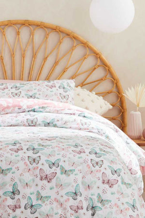 Logan and Mason Flutterby Quilt Cover Set- Single