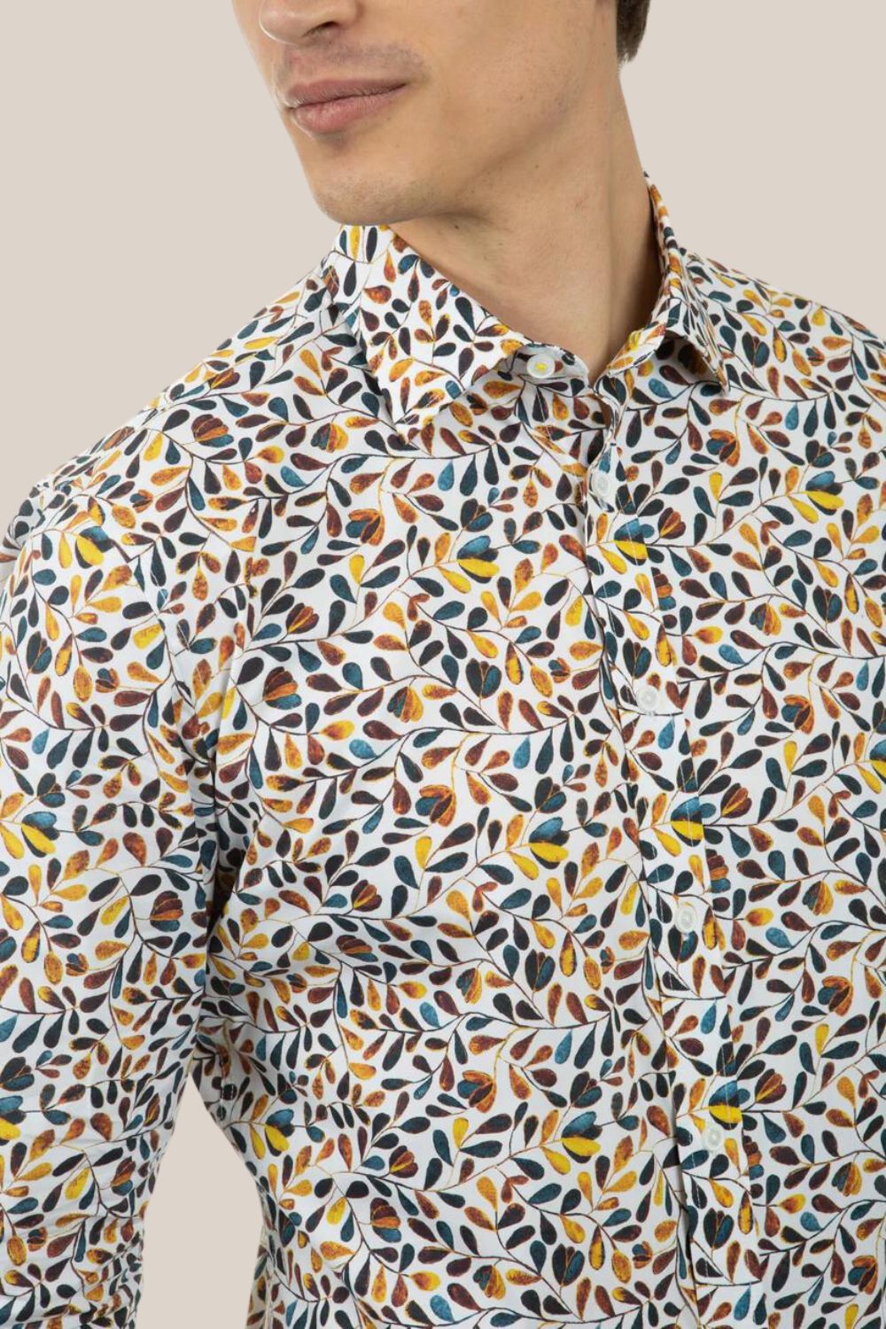 Oval Leaf Poplin Dress Shirt