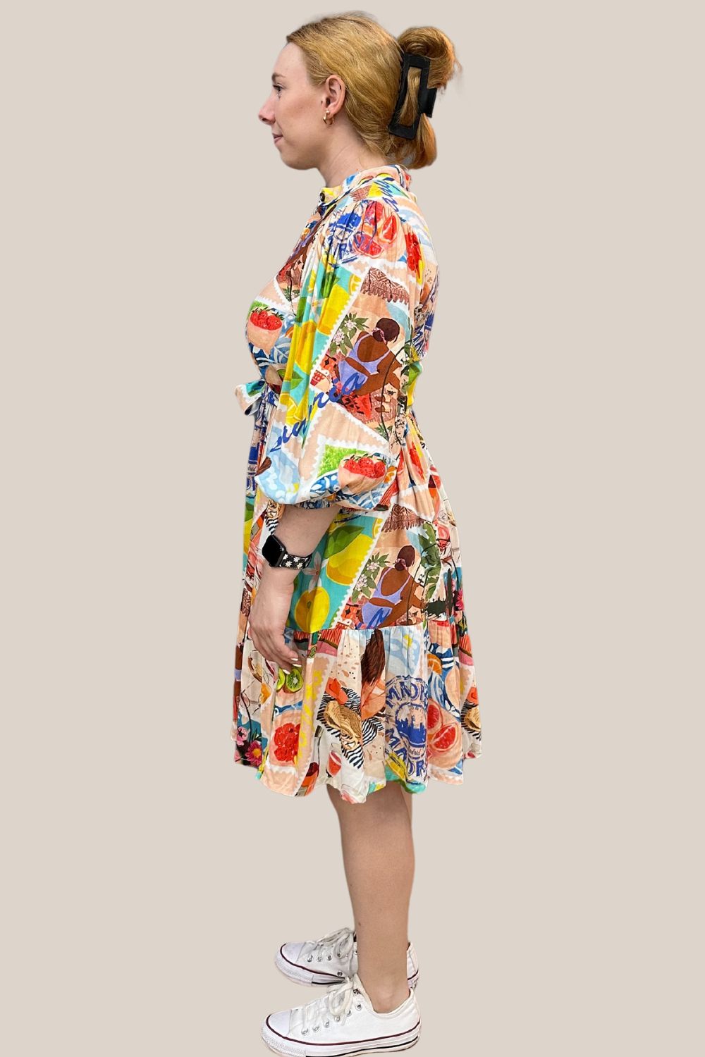 Collectivo Stamp Print Belted Mini