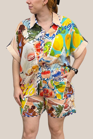 Collectivo Stamp Print Shorts