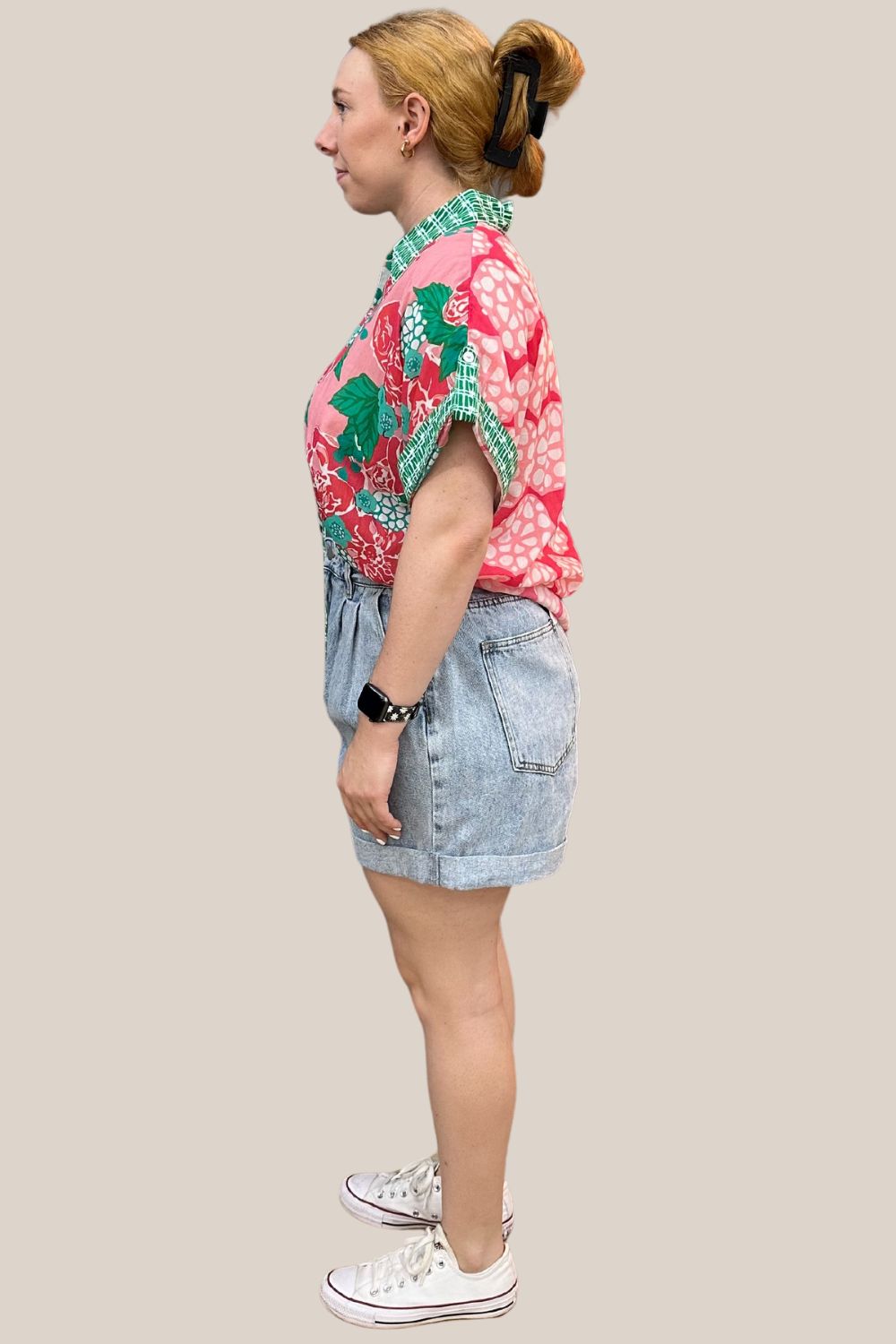 Collectivo Bubblegum Poppy Button Up Shirt