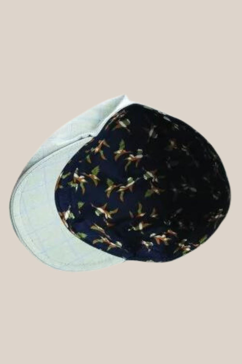 Dot & Co Dutton Mens Check Ivy Cap with Print Lining